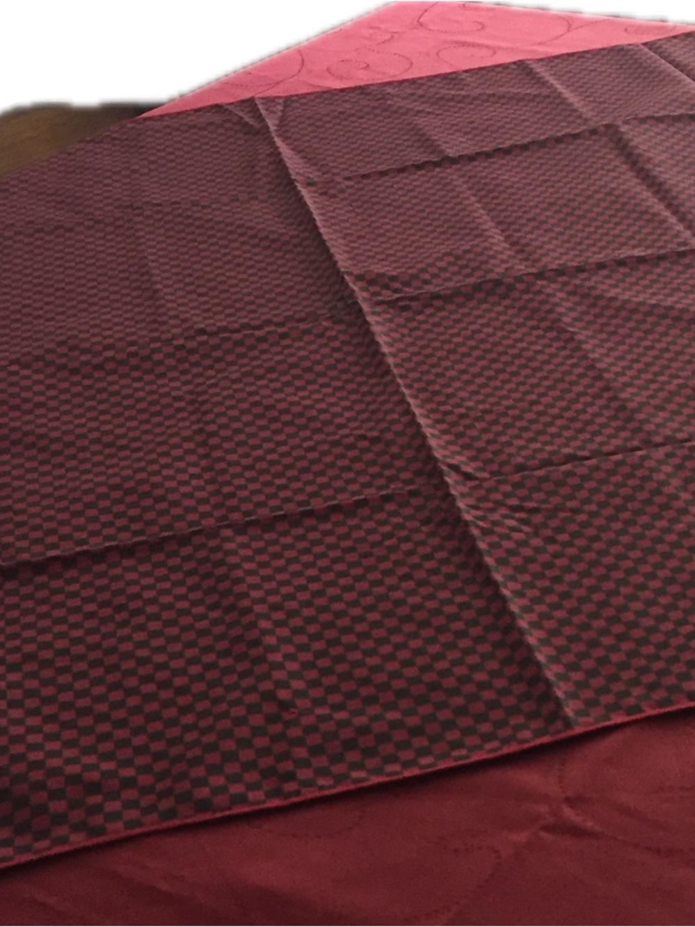 Vintage 🆕 Ashley Taylor Kmart fabric square tablecloth topper checkerboard